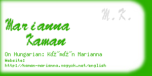 marianna kaman business card